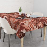 Hawaii Red Brown Tropical Leaves Tablecloth - Polynesian Pride