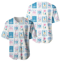 Hawaii Coastal Summer Postcard Baseball Jersey