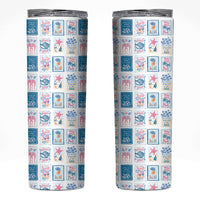 Hawaii Coastal Summer Postcard Skinny Tumbler