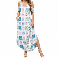 Hawaii Coastal Summer Postcard Summer Maxi Dress