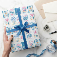 Hawaii Coastal Summer Postcard Wrapping Paper
