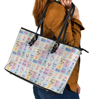 Aloha Summer Posters Grunge Textures Leather Tote Bag
