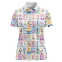 Aloha Summer Posters Grunge Textures Women Polo Shirt