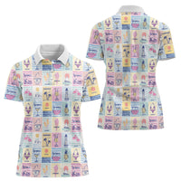 Aloha Summer Posters Grunge Textures Women Polo Shirt