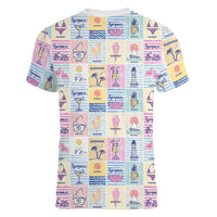 Aloha Summer Posters Grunge Textures Women V-Neck T-Shirt