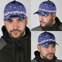 Blue Hawaii Palm Tree Hibiscus Classic Cap Fantasy Summer Vibe LT01 - Polynesian Pride