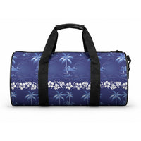 Blue Hawaii Palm Tree Hibiscus Duffle Bag Fantasy Summer Vibe
