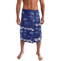 Blue Hawaii Palm Tree Hibiscus Lavalava Fantasy Summer Vibe LT01 Blue - Polynesian Pride