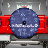 Blue Hawaii Palm Tree Hibiscus Spare Tire Cover Fantasy Summer Vibe LT01 - Polynesian Pride