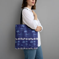 Blue Hawaii Palm Tree Hibiscus Tote Bag Fantasy Summer Vibe LT01 - Polynesian Pride