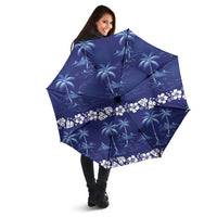 Blue Hawaii Palm Tree Hibiscus Umbrella Fantasy Summer Vibe LT01 - Polynesian Pride