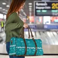 Cyan Hawaii Palm Tree Hibiscus Travel Bag Fantasy Summer Vibe LT01 - Polynesian Pride