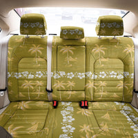 Yellow Hawaii Palm Tree Hibiscus Back Car Seat Cover Fantasy Summer Vibe LT01 - Polynesian Pride