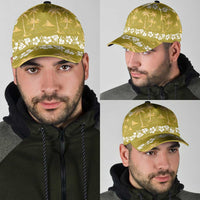 Yellow Hawaii Palm Tree Hibiscus Classic Cap Fantasy Summer Vibe LT01 - Polynesian Pride