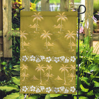 Yellow Hawaii Palm Tree Hibiscus Garden Flag Fantasy Summer Vibe LT01 Garden Flag Yellow - Polynesian Pride