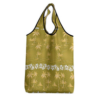 Yellow Hawaii Palm Tree Hibiscus Grocery Bag Fantasy Summer Vibe LT01 - Polynesian Pride