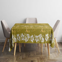 Yellow Hawaii Palm Tree Hibiscus Tablecloth Fantasy Summer Vibe LT01 - Polynesian Pride