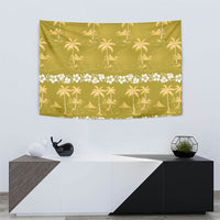 Yellow Hawaii Palm Tree Hibiscus Tapestry Fantasy Summer Vibe LT01 - Polynesian Pride