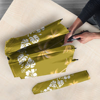 Yellow Hawaii Palm Tree Hibiscus Umbrella Fantasy Summer Vibe LT01 - Polynesian Pride
