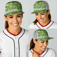 Olive Green Hawaii Palm Tree Hibiscus Baseball Net Cap Fantasy Summer Vibe LT01 - Polynesian Pride
