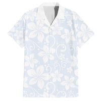 Plumeria Floral White Sunday Family Matching Long Sleeve Bodycon Dress and Hawaiian Shirt LT01 Dad's Shirt - Short Sleeve White - Polynesian Pride