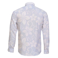 Plumeria Floral White Sunday Family Matching Off Shoulder Short Dress and Hawaiian Shirt