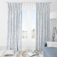 Plumeria Floral White Sunday Window Curtain