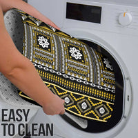 Fiji Masi Tapa Pattern Yellow Bathroom Set - Polynesian Pride