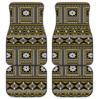 Fiji Masi Tapa Pattern Yellow Car Mats - Polynesian Pride