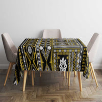 Fiji Masi Tapa Pattern Yellow Tablecloth - Polynesian Pride