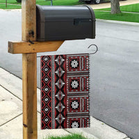 Fiji Masi Tapa Pattern Red Garden Flag - Polynesian Pride