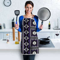 Fiji Masi Tapa Pattern Purple Apron - Polynesian Pride
