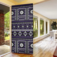 Fiji Masi Tapa Pattern Purple Door Cover - Polynesian Pride