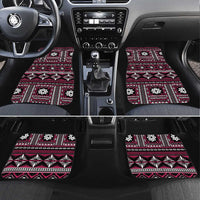 Fiji Masi Tapa Pattern Pink Car Mats - Polynesian Pride