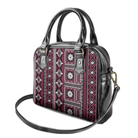 Fiji Masi Tapa Pattern Pink Shoulder Handbag - Polynesian Pride