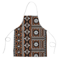 Fiji Masi Tapa Pattern Orange Apron - Polynesian Pride