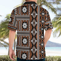 Fiji Masi Tapa Pattern Orange Hawaiian Shirt - Polynesian Pride