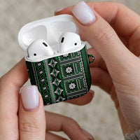 Fiji Masi Tapa Pattern Green AirPods Case - Polynesian Pride