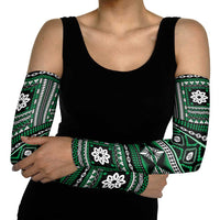 Fiji Masi Tapa Pattern Green Arm Sleeves - Polynesian Pride