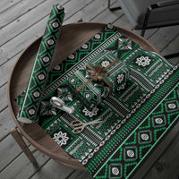 Fiji Masi Tapa Pattern Green Wrapping Paper - Polynesian Pride