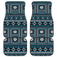 Fiji Masi Tapa Pattern Blue Car Mats - Polynesian Pride