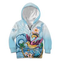 Hawaii Flamingo Kid Hoodie Plumeria Tropical Beach