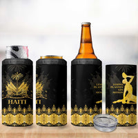Haiti Neg Marron Gold 4 in 1 Can Cooler Tumbler Lespwa pa anyen san aksyon