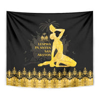 Haiti Neg Marron Gold Tapestry Lespwa pa anyen san aksyon