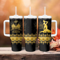 Haiti Neg Marron Gold Tumbler With Handle Lespwa pa anyen san aksyon