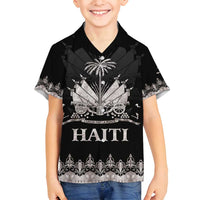 Haiti Neg Marron Silver Family Matching Off Shoulder Short Dress and Hawaiian Shirt Hope is Nothing Without Action