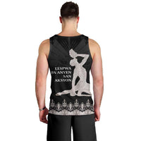 Haiti Neg Marron Silver Men Tank Top Hope is Nothing Without Action
