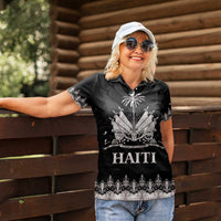 Haiti Neg Marron Silver Women Polo Shirt Hope is Nothing Without Action