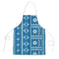 Fiji Masi All Blue Apron Tapa Pattern - Polynesian Pride