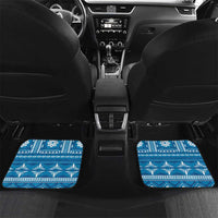 Fiji Masi All Blue Car Mats Tapa Pattern - Polynesian Pride